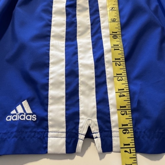 adidas VTG Men's Soccer Shorts Spell Out 3 Stripes Blue XL - Picture 9 of 12